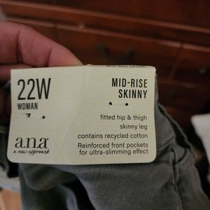 ANA Plus size 22 W skinny jeans